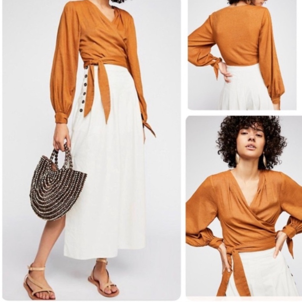 Free People Garvey Wrap Top